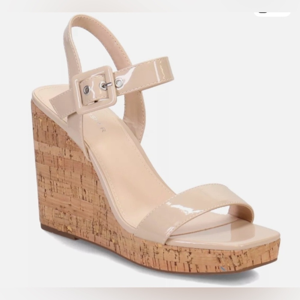 NEW Marc Fisher LUKEY Wedge - White 9.5